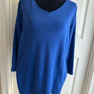 Chico's Royal Blue Cotton Tee